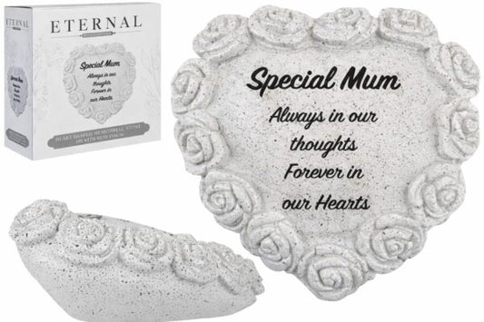 Special Mum Heart Memorial Grave Stone Remembrance Ornament