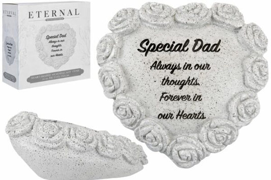 Special Dad Memorial Grave Stone Heart Remembrance Ornament