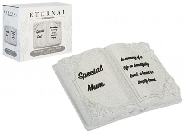 Special Mum Memorial Book Stone Plaque Grave Ornament