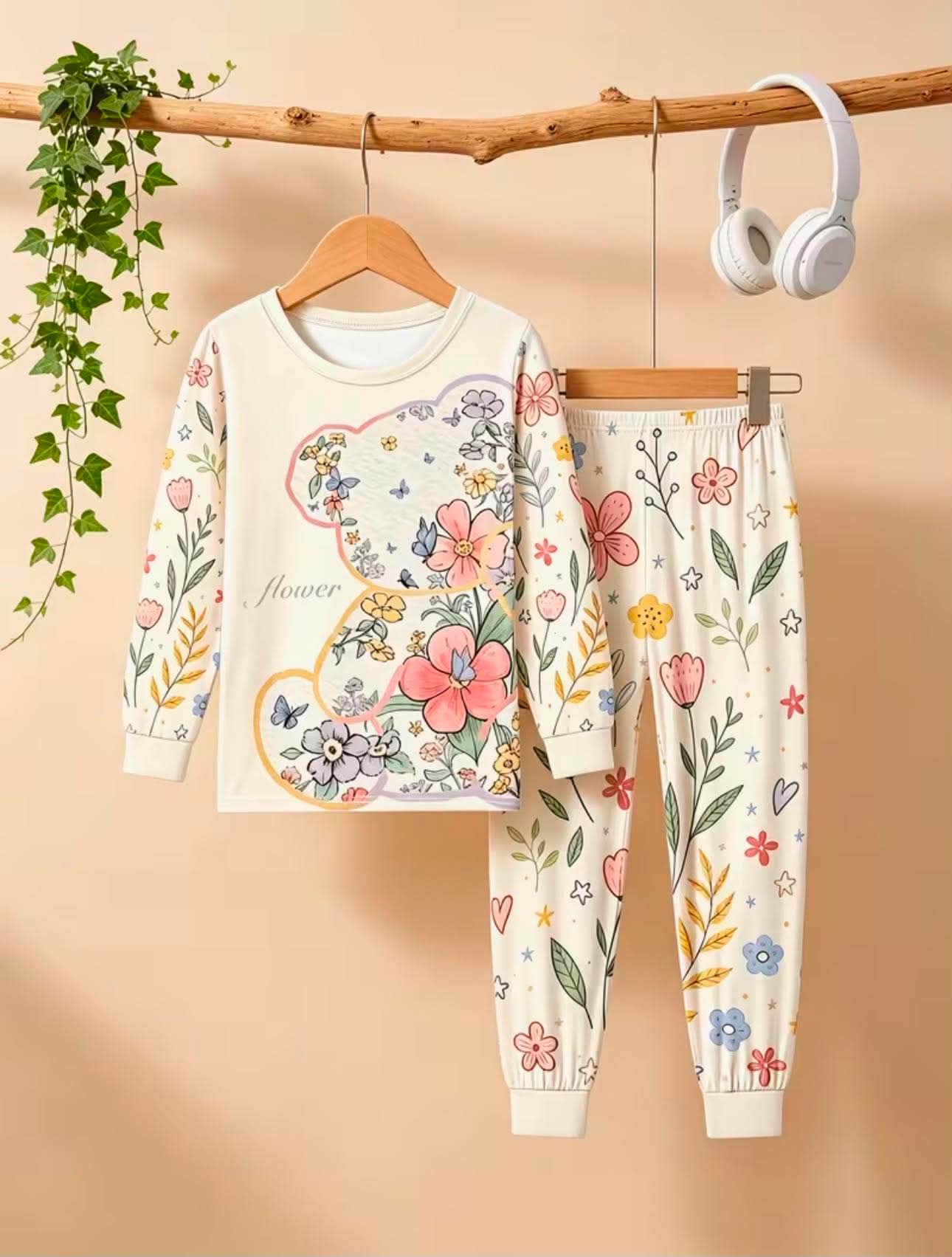 Girls Floral Pyjamas