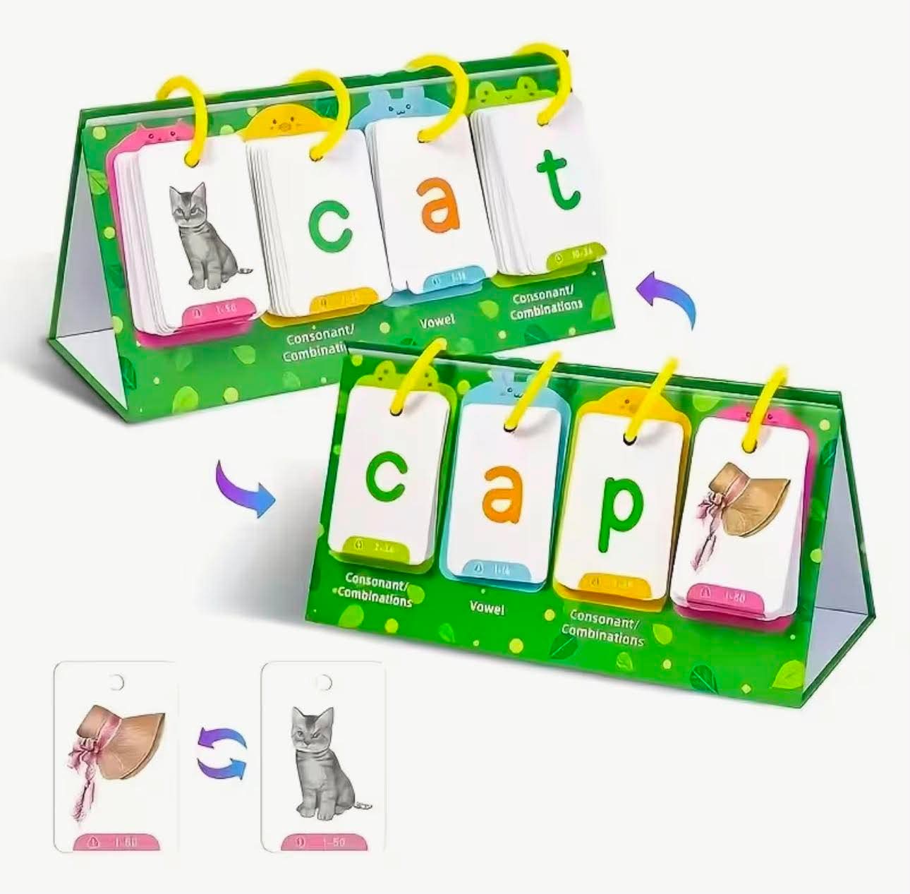129pcs Word Spelling Game Card Set