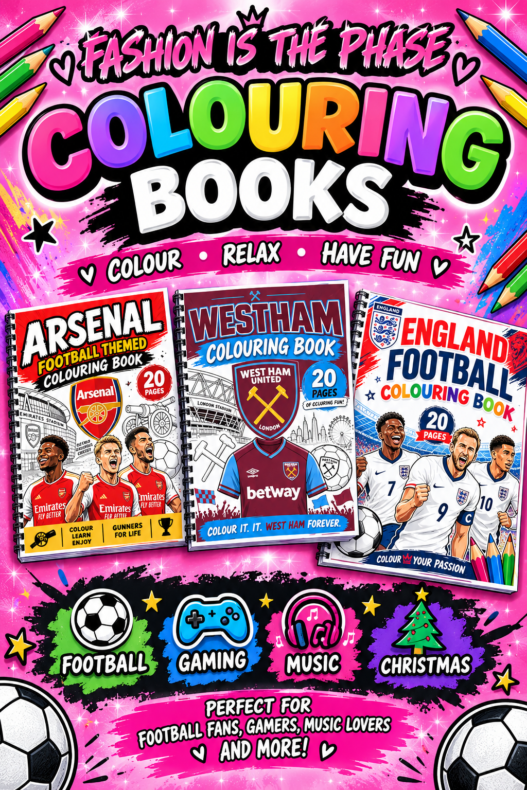 Football Colouring Books Pick Your Team