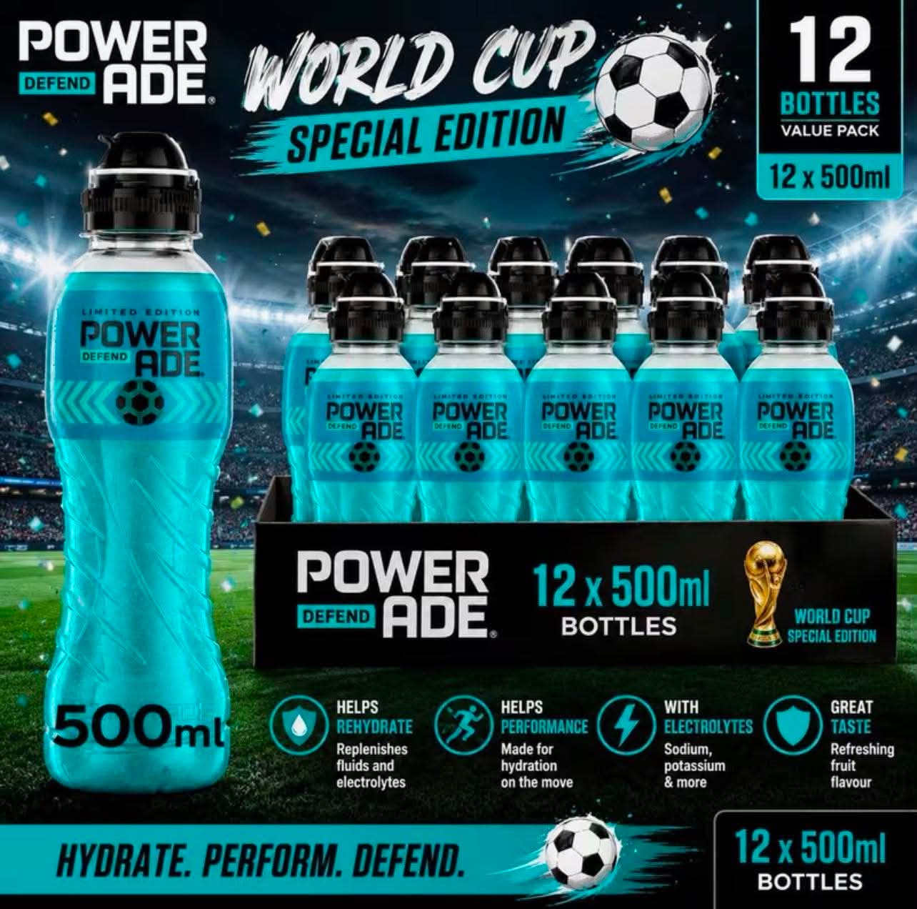 Powerade Defend Sports Drink Pack of 12x500ml