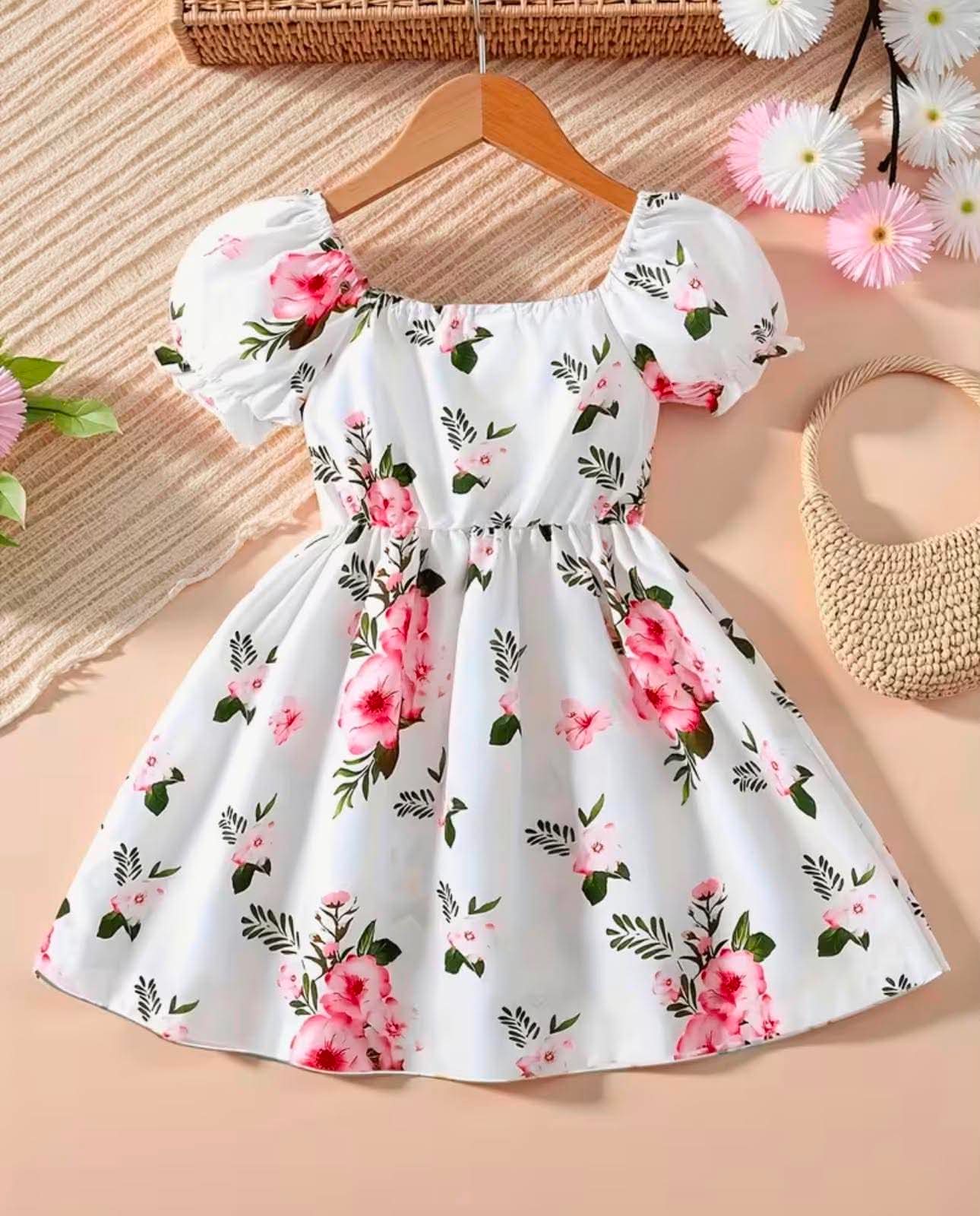 Summer Style Little Girls'  Floral Dress
