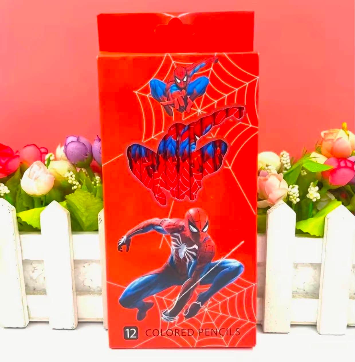 12pcs Marvel Spider-Man Cartoon Colored Pencils
