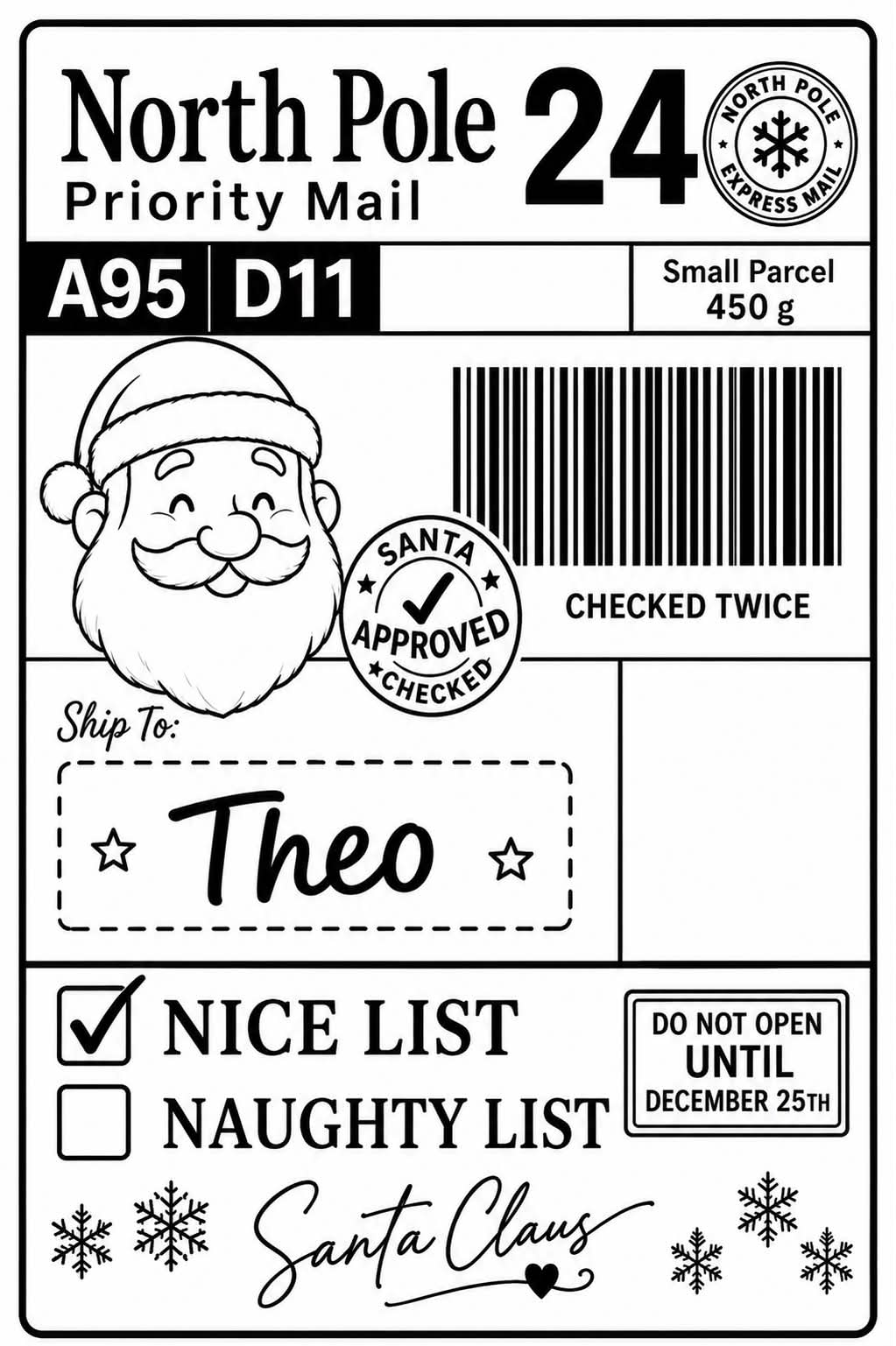 Christmas labels