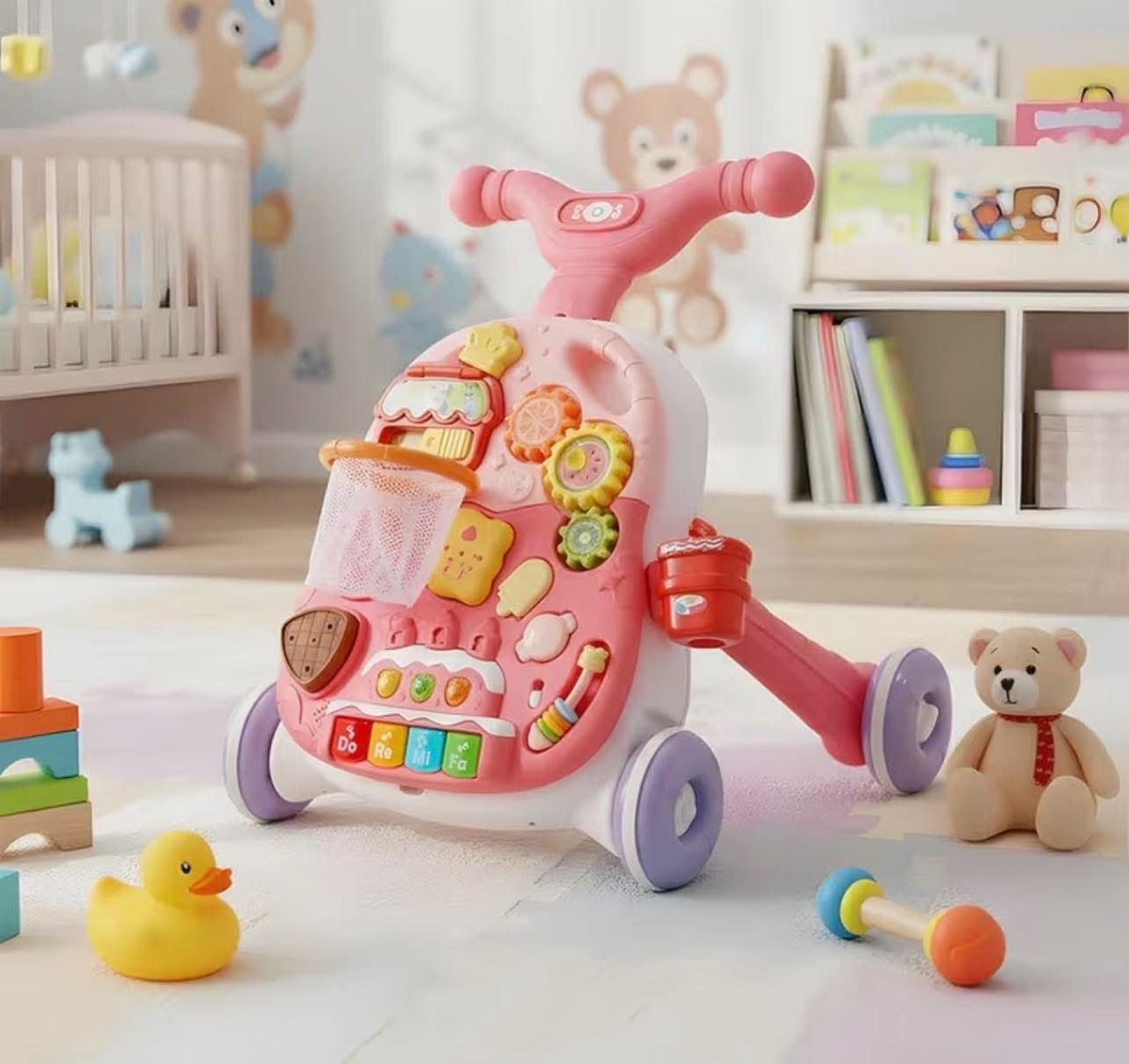 2 in 1 Baby Walker Baby Stroller with Hand Push and Anti Roll Walker