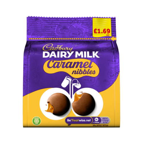 Cadbury Caramel Nibbles Bag 10x85g