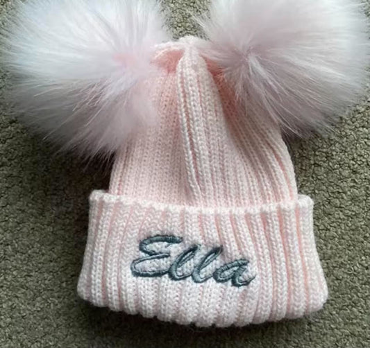 Personalized Baby Pom Pom Hat