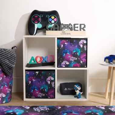 Gaming Print Cube Storage Boxes 2 Pack