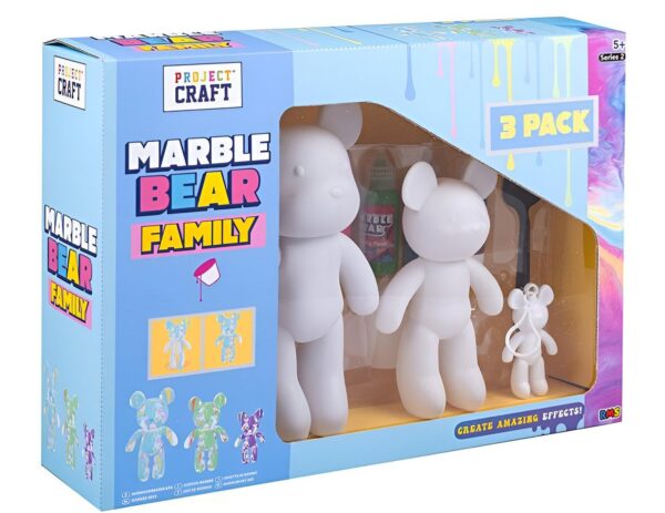 Marble Bear Family DIY Pouring Kit – Paint Your Own Craft Set