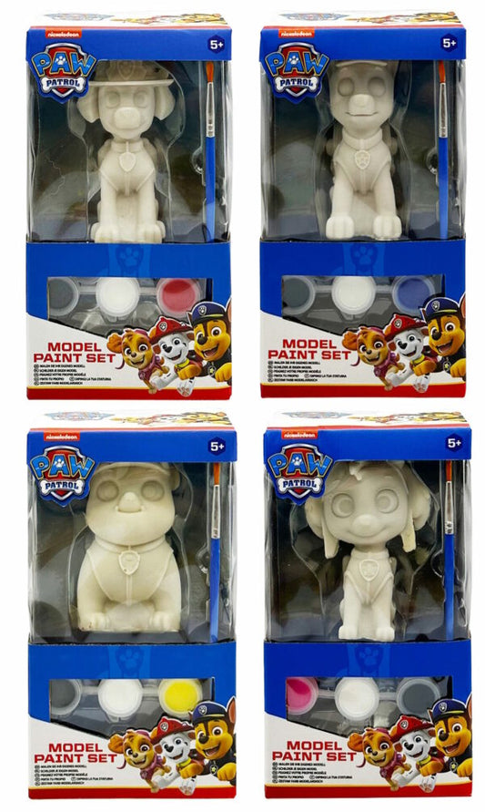 Paw Patrol Paint Your Own Model Figure Set with Brush & Paints