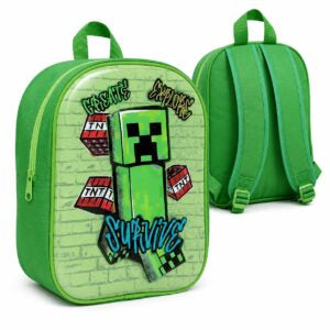 Creeper Minecraft Back Pack Childrens TNT Greeen Game Bag Dungeons Legends School Book