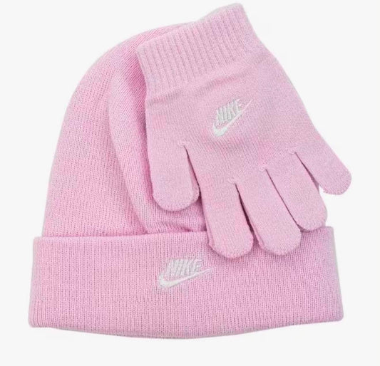 Kids Pink Hat & Glove Set