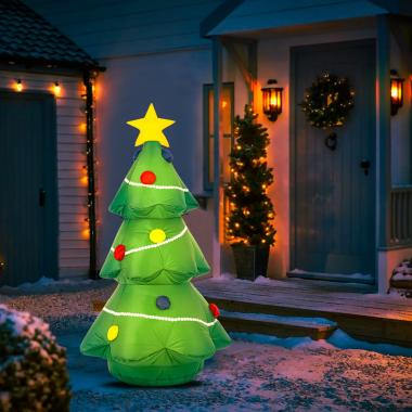 Indoor/Outdoor Self-Inflating Tree Light-Up Porch Decoration