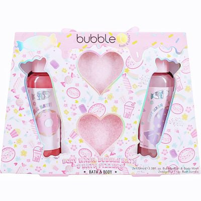 Bubble T Sweetea Body Wash, Bubble Bath & Bath Fizzers Gift Set