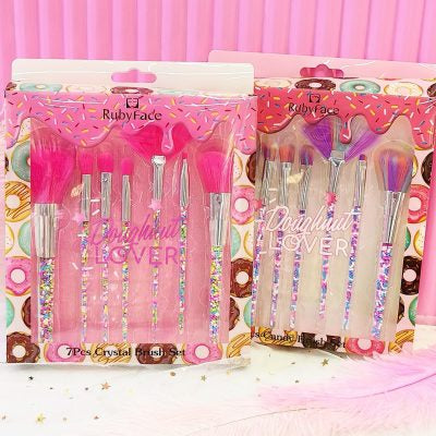 RubyFace 7pcs Candy Makeup Brush Set