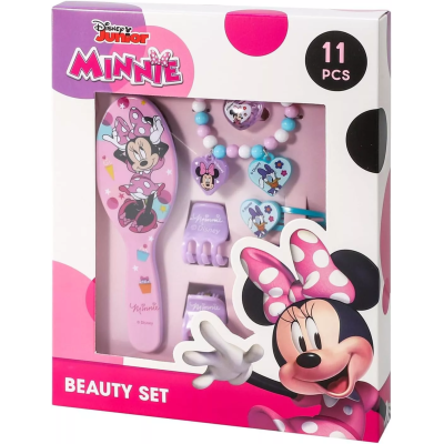 Disney Junior Minnie Mouse 11pcs Hair & Jewelry Beauty Set