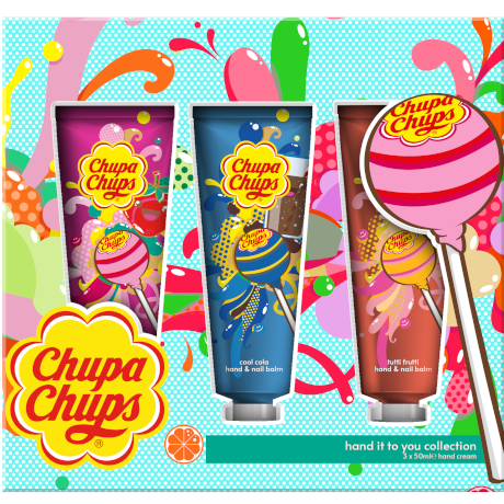 Chupa Chups Hand Cream Gift Set 3 x 50ml (Strawberry, Tutti Fruitti & Cola)