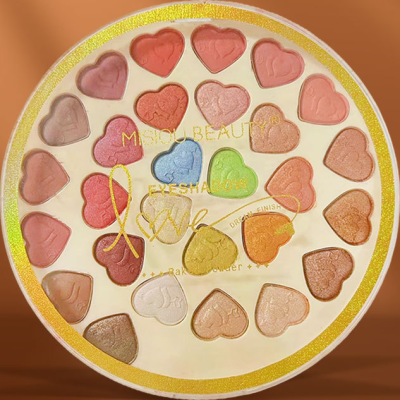 Misiou Beauty 28 Colours Heart Love Dream Matte n Shimmer Baked Powder Eyeshadow Palette