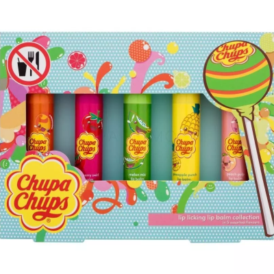 Chupa Chups 5pcs Lip Licking Lip Balm Collection Gift Set