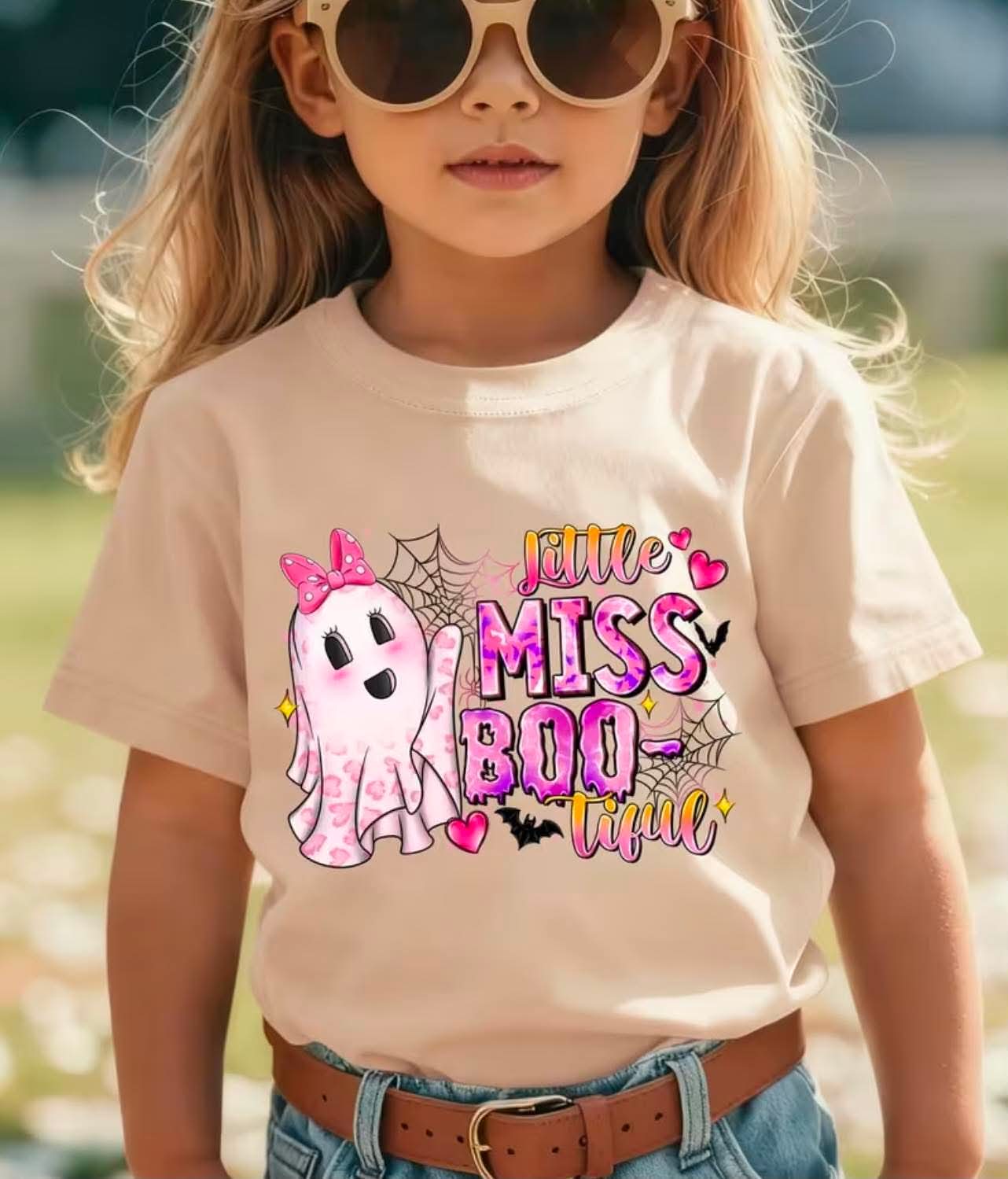 Girls Little Miss Boo-Tiful Bat Top