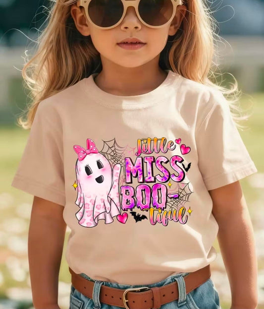 Girls Little Miss Boo-Tiful Bat Top