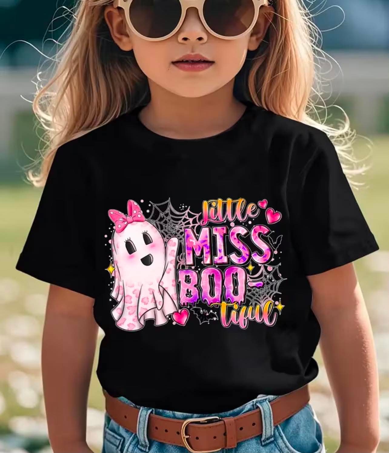 Girls Little Miss Boo-Tiful Bat Top