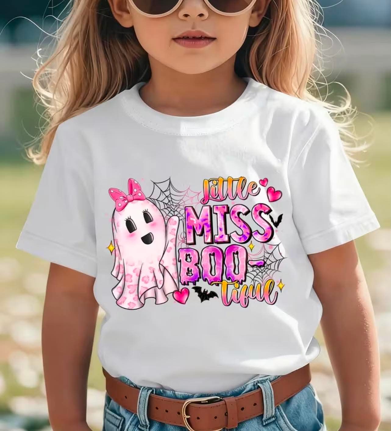 Girls Little Miss Boo-Tiful Bat Top