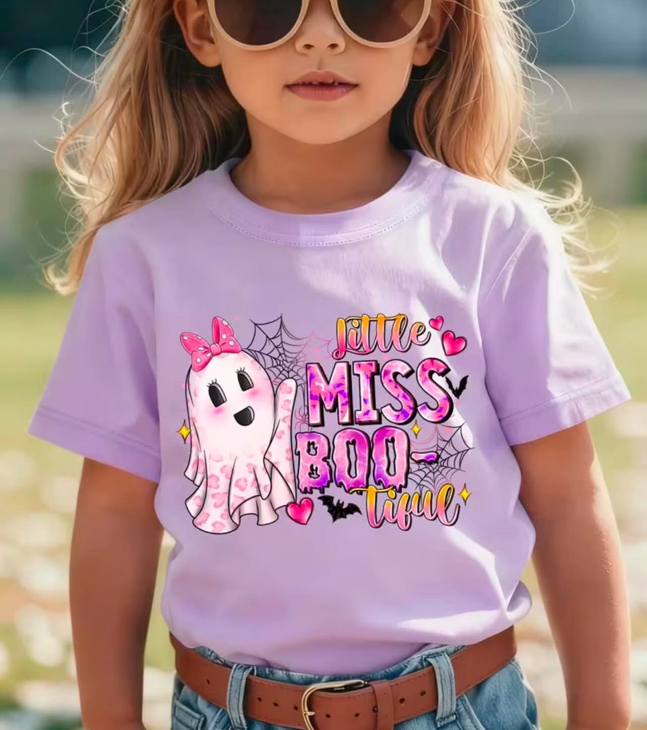 Girls Little Miss Boo-Tiful Bat Top