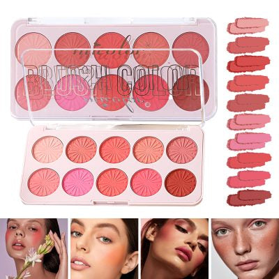 MiColor 10 Colours Rouge Blush Colour & Glow Multi-Use Face Palette