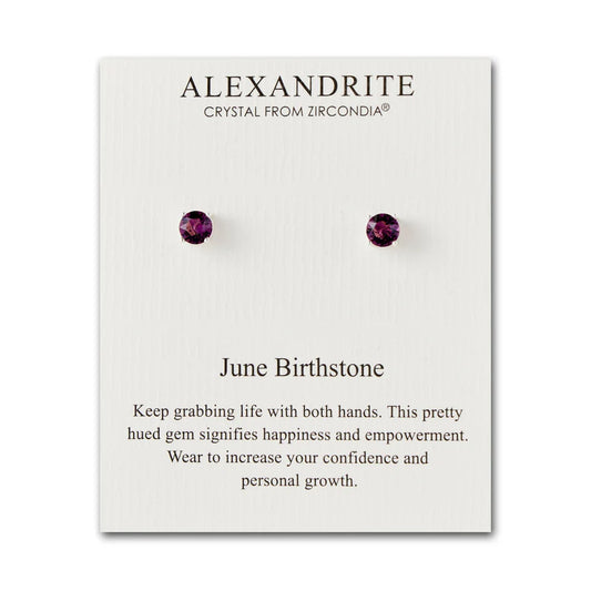 June (Alexandrite) Birthstone Earrings