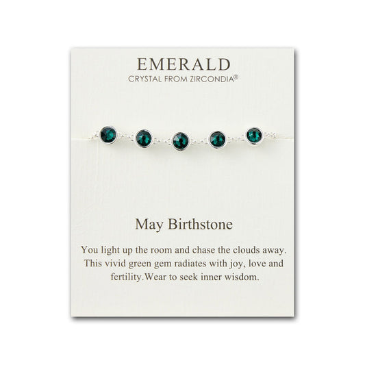 May Birthstone Bracelet Created with Emerald Zircondia