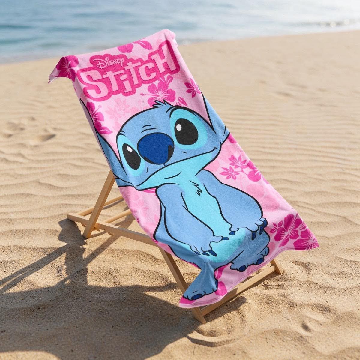 Stitch Beach Towel - Pink