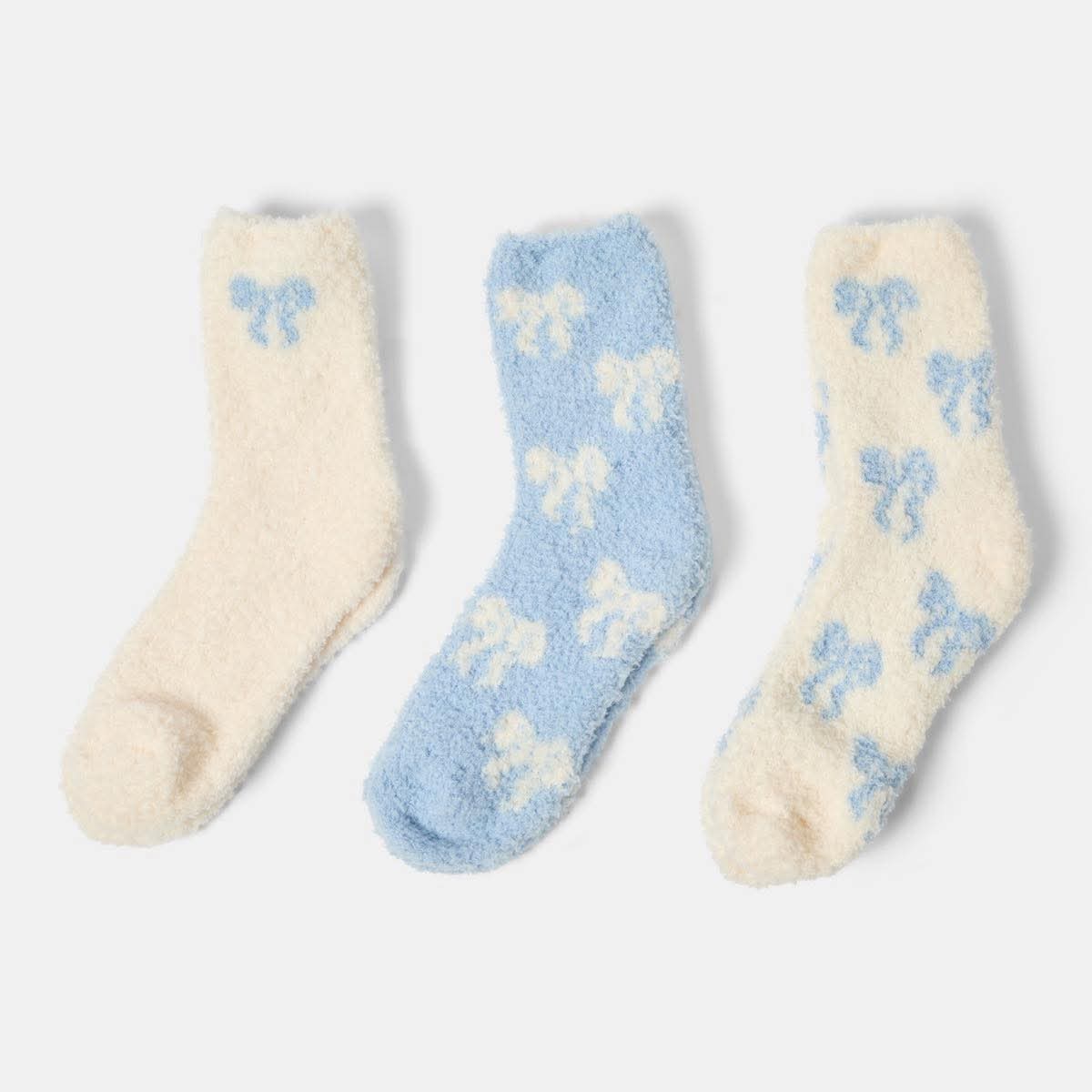 Bows Fluffy Fleece Socks