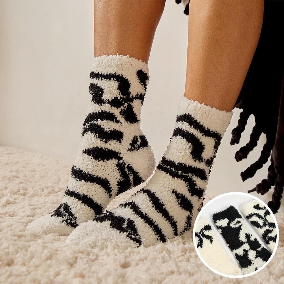 Bows Fluffy Fleece Socks