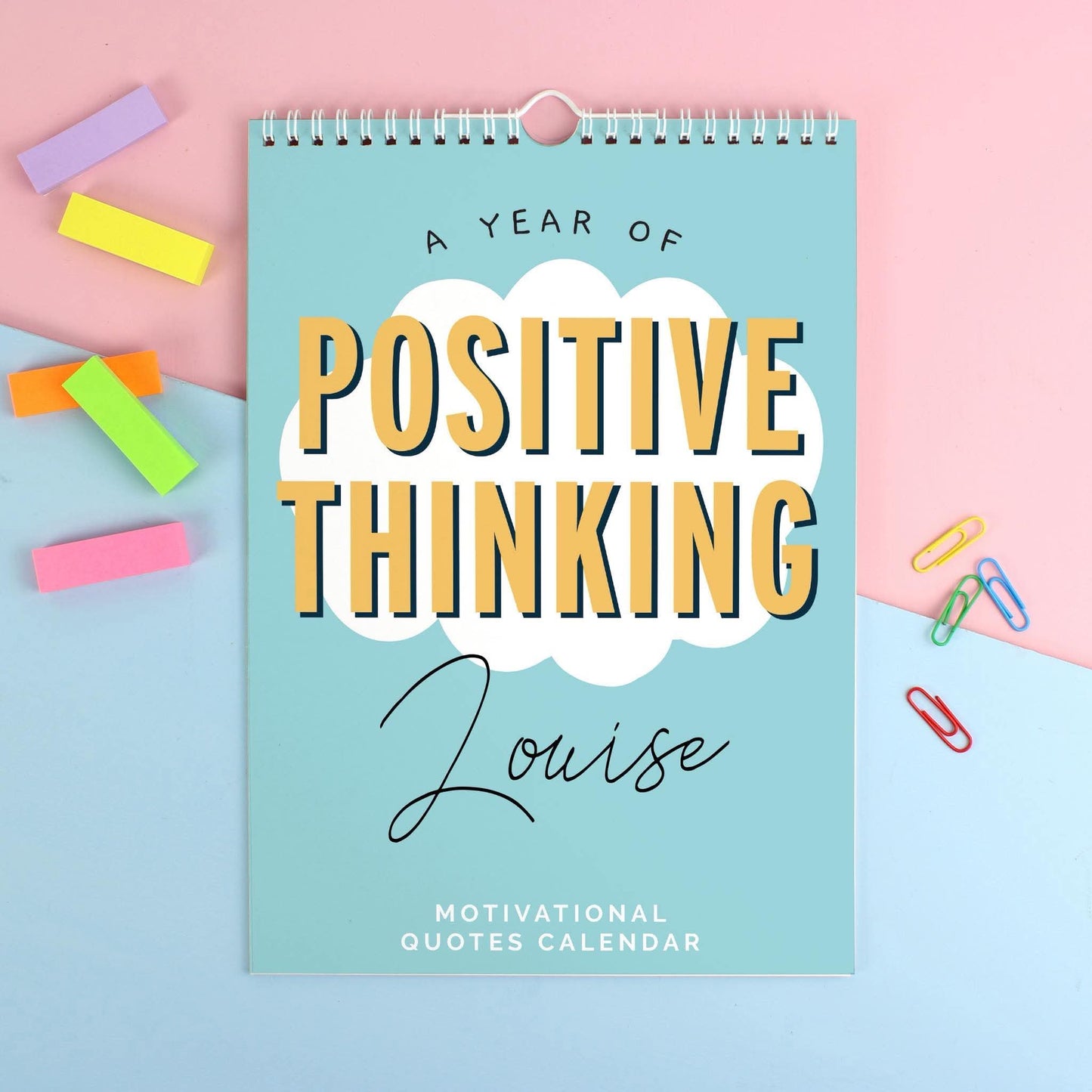 Personalised A4 Motivational Quotes Calendar 2027
