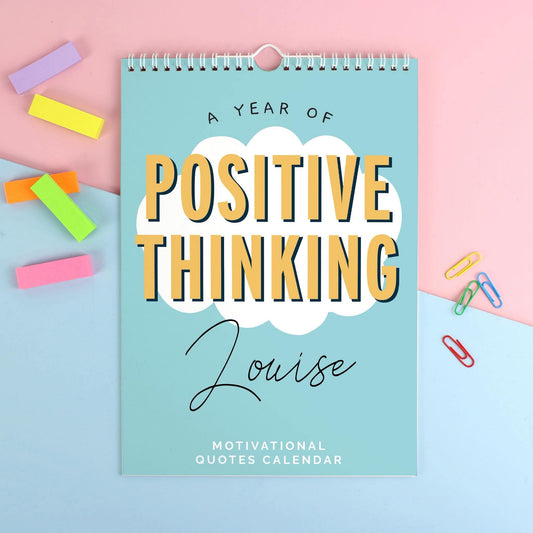 Personalised A4 Motivational Quotes Calendar 2027