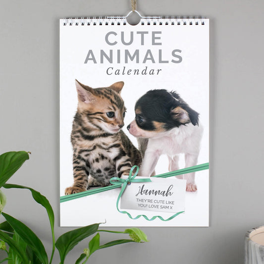 Personalised A4 Cute Animals Calendar 2027