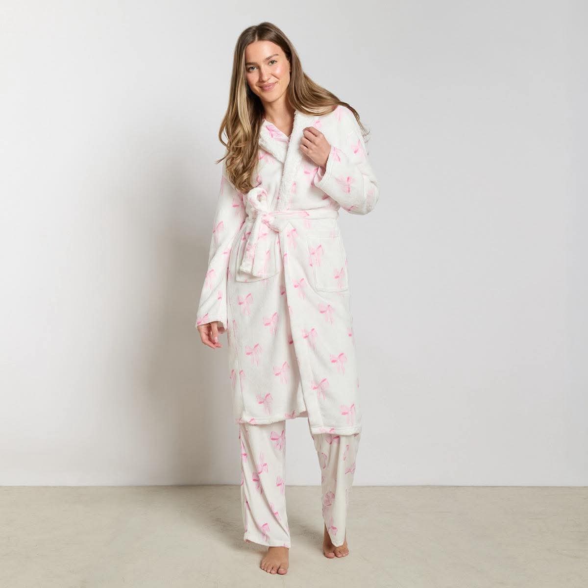 Bow Print Dressing Gown Adults