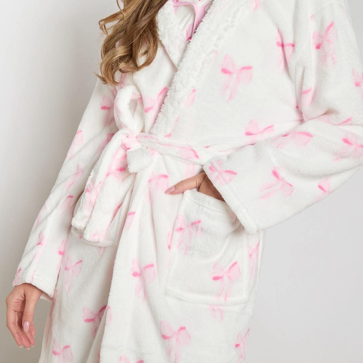 Bow Print Dressing Gown Adults