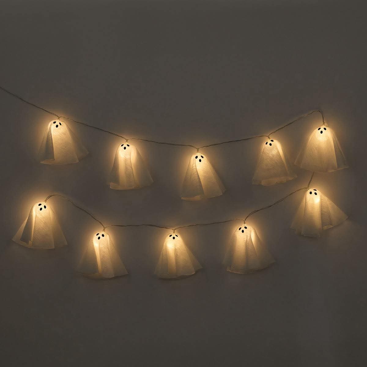 10 Pack Ghost String Lights - White