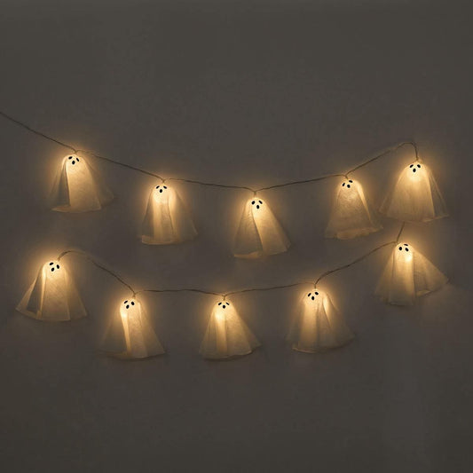 10 Pack Ghost String Lights - White