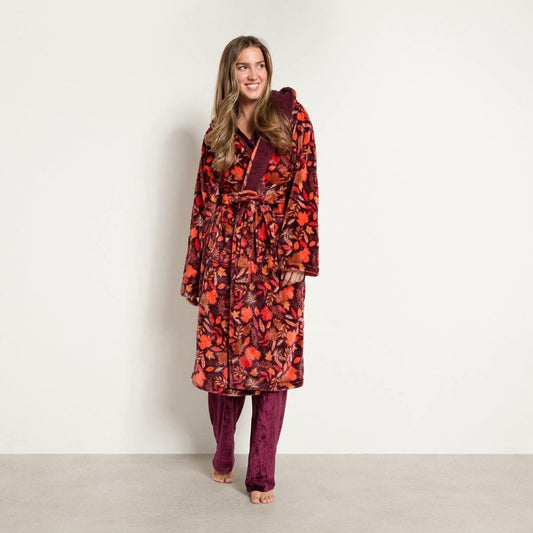Autumn Leaves Dressing Gown - Multi