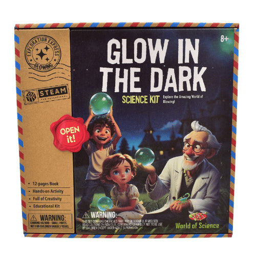 GLOW IN THE DARK SCIENCE KIT IN COLOUR BOX