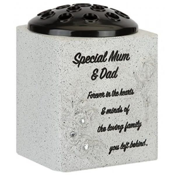 Special Mum & Dad Memorial Grave Flower Pot Tribute