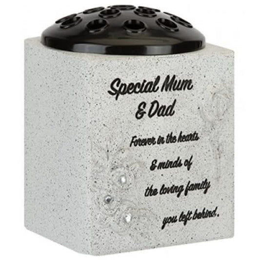 Special Mum & Dad Memorial Grave Flower Pot Tribute