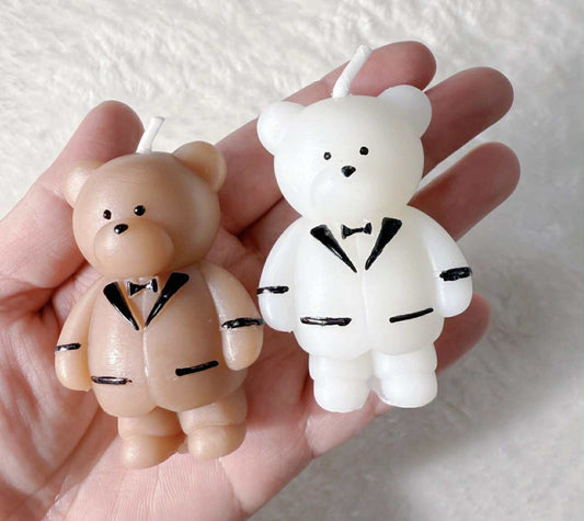 Cute Bear In Suit Shaped Scented Candle