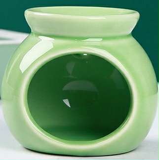 Small Cute Ceramic Tealight Burner for Essential Oil n Wax Melt – Green