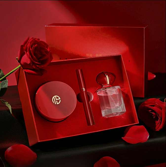 Beloved Red Perfume + Lipstick n Cushion Foundation Makeup Gift Set